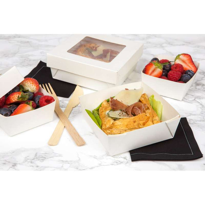 Kit couverts bois 4/1: couteau fourchette cuillère serviette, emballage kraft   H165mm-250Pcs