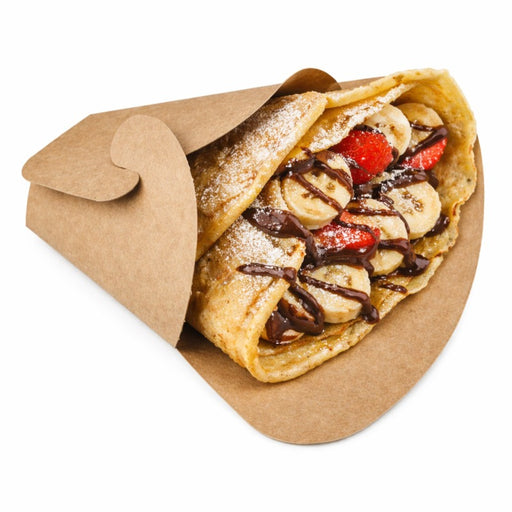 Pochette crêpe triangulaire en carton brun  145x65mm H185mm-1000Pcs