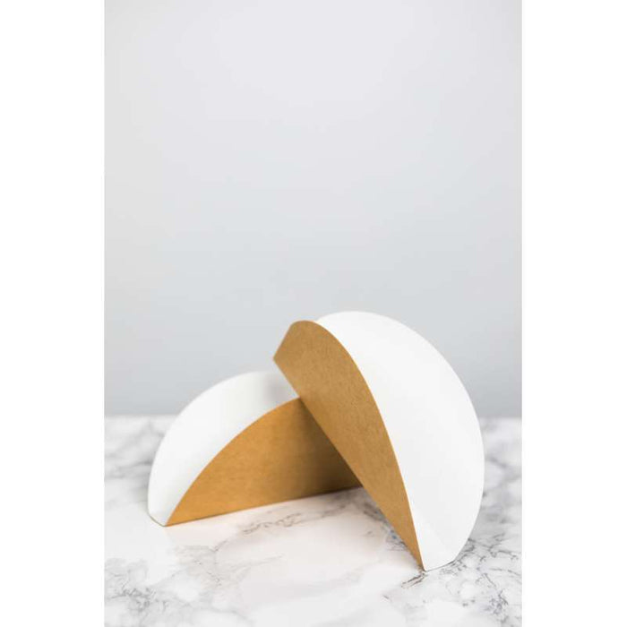 Étui à tacos en carton kraft et blanc 150x70mm H20mm - 1000Pcs