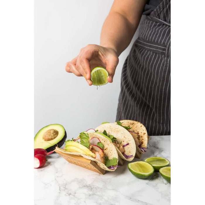 Étui à tacos en carton kraft et blanc 150x70mm H20mm - 1000Pcs