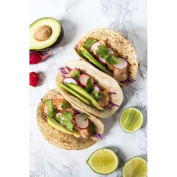 Étui à tacos en carton kraft et blanc 150x70mm H20mm - 1000Pcs