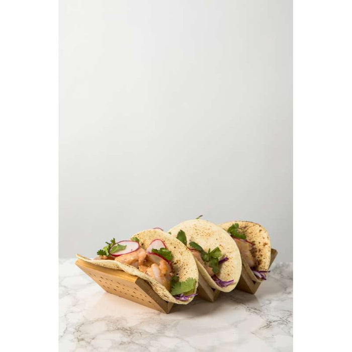Étui à tacos en carton kraft et blanc 150x70mm H20mm - 1000Pcs