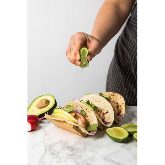Étui à tacos en carton kraft et blanc 150x70mm H20mm - 1000Pcs