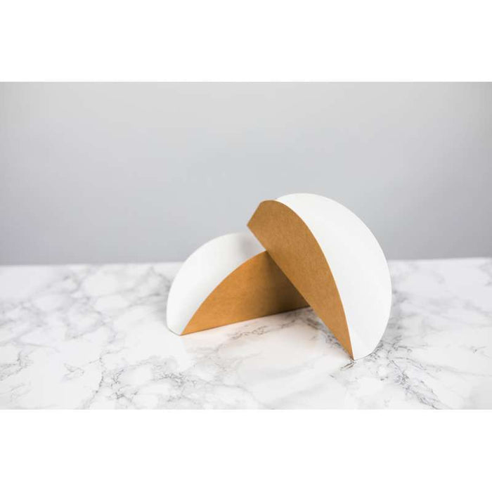 Étui à tacos en carton kraft et blanc 150x70mm H20mm - 1000Pcs