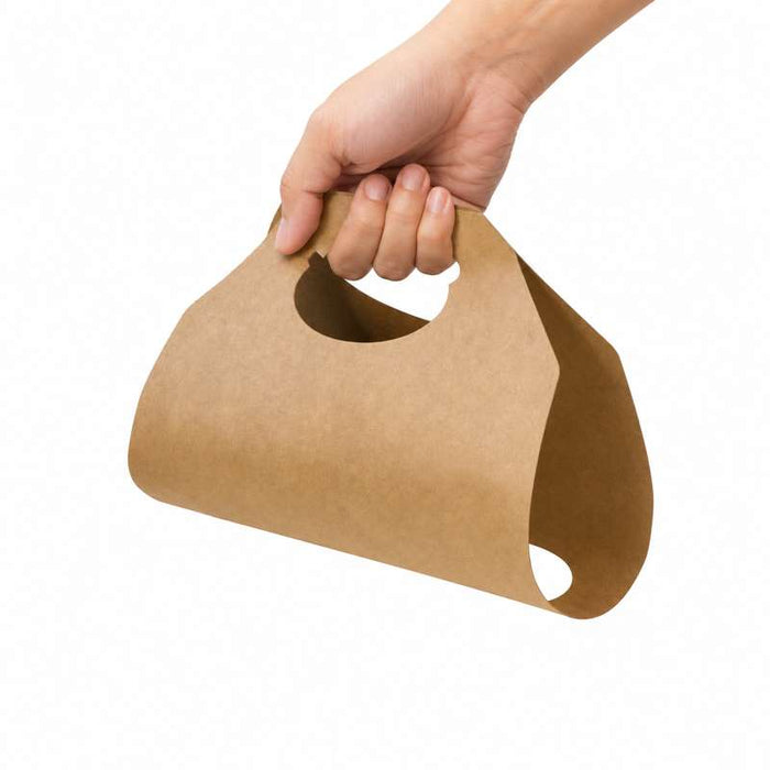 Porte gobelets kraft - 2 compartiments 385x222mm-400Pcs
