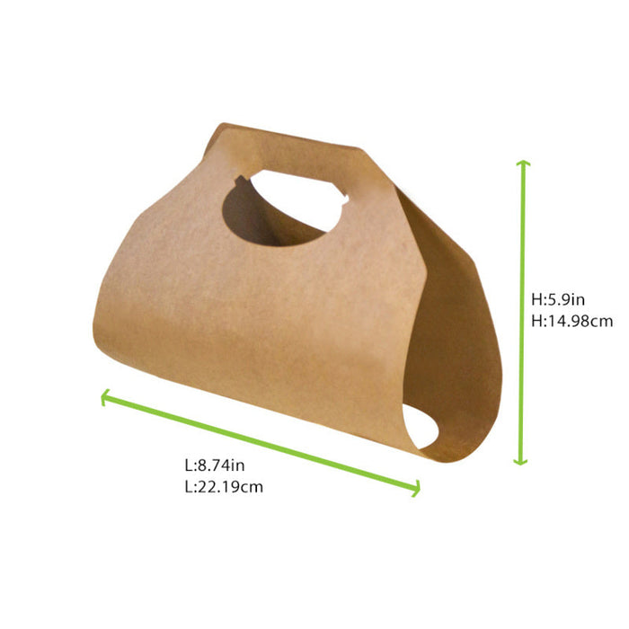 Porte gobelets kraft - 2 compartiments 385x222mm-400Pcs