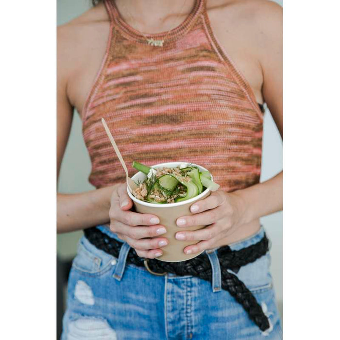 Pot "Deli" rond en carton kraft   H87mm 600ml - 500Pcs