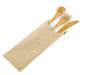 Kit couverts bambou 4/1 "Bambi", emballage kraft   H160mm-250Pcs