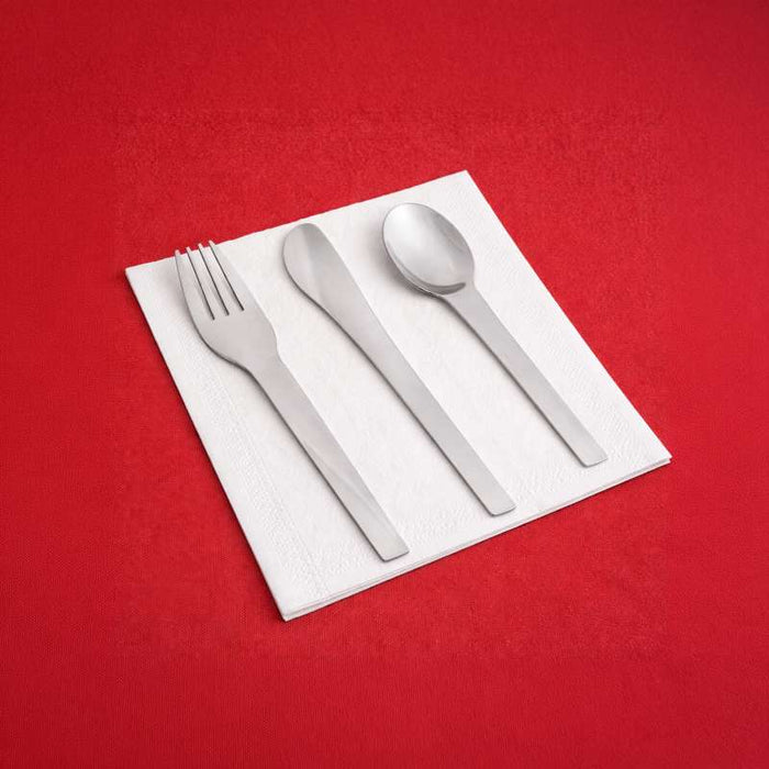 Kit couverts inox 4 en 1: couteau fourchette cuillère serviette   H160mm-50Pcs