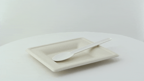 Cuillère en pulpe marron  35mm H142mm-1000Pcs