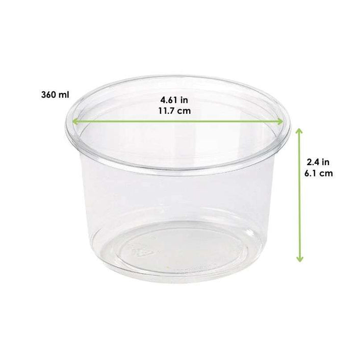 Pot Deli rond PET transparent  H61mm 360ml-500Pcs