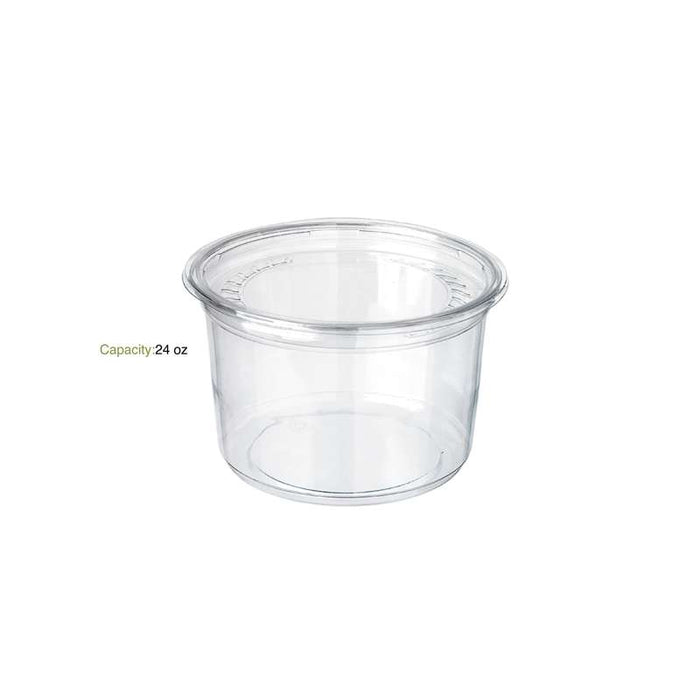 Pot Deli rond PET transparent  H104mm 750ml-500Pcs