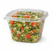 Pot Deli carré PET transparent avec couvercle  128x128mm H85mm 500ml - 100Pcs