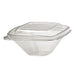 Pot Deli carré PET transparent avec couvercle  128x128mm H55mm 250ml - 100Pcs
