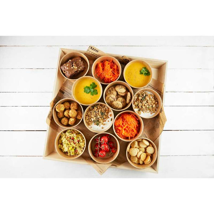 Plateau repas "Noa" rectangulaire en bois 390x290mm H65mm - 10Pcs