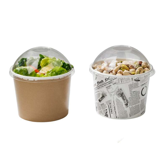 Pot "Deli" rond en carton kraft   H52mm 370ml - 500Pcs