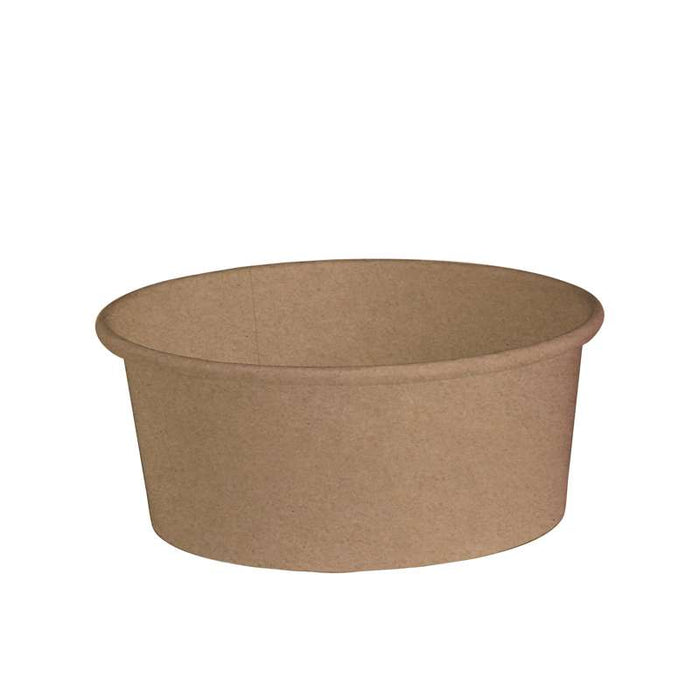 Pot rond « Deli » en carton kraft pour plats chauds ou froids Ø110mm H70mm 480ml - 1000Pcs