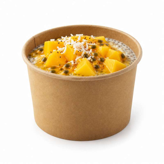 Pot rond "Deli" en carton kraft Ø114mm H72mm 480ml - 500Pcs