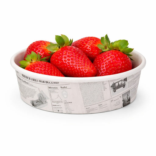 Pot "Deli" rond en carton décor journal   H54mm 360ml - 500Pcs