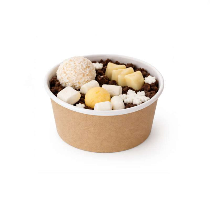 Pot "Deli" rond en carton kraft   H70mm 480ml - 1000Pcs