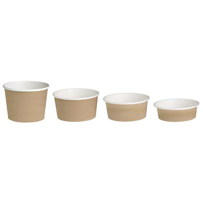 Pot "Deli" rond en carton décor brun  H99mm 650ml-500Pcs
