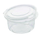 Pot Deli rond PET avec couvercle plat attaché   H60mm 400ml-600Pcs