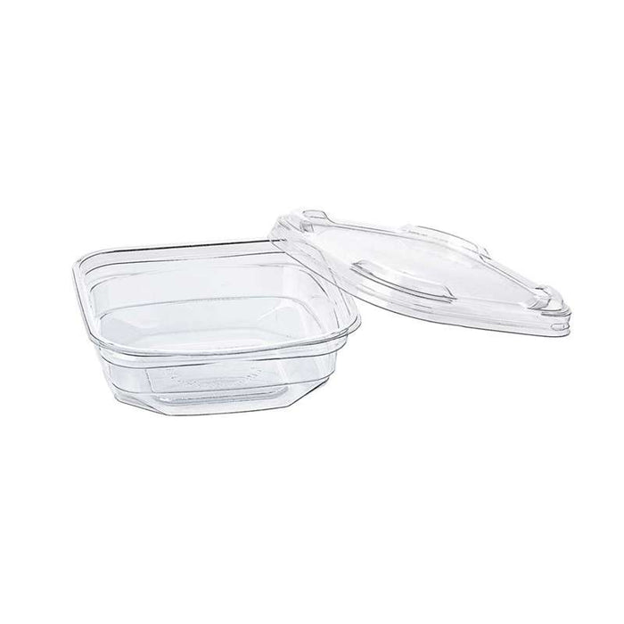 Pot carré "Deli" transparent en PLA 250ml - 600Pcs