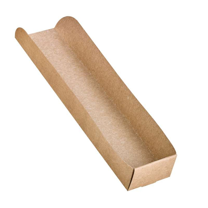 Support hot-dog en carton brun  250x55mm H32mm-1000Pcs