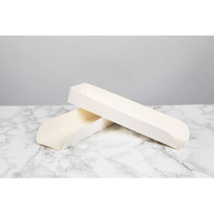 Support hot-dog en carton blanc  250x55mm H35mm-1000Pcs