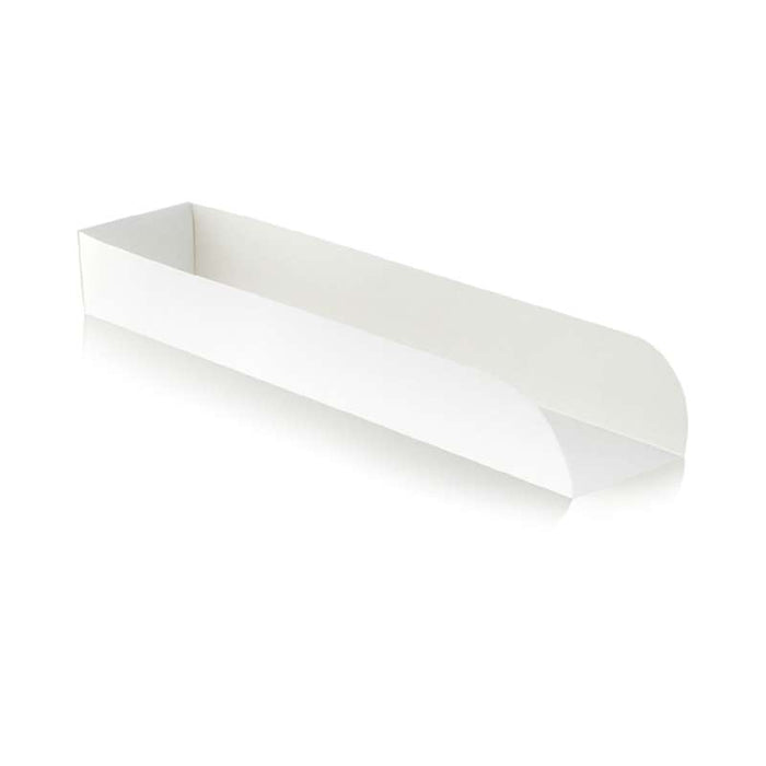 Support hot-dog en carton blanc  250x55mm H35mm-1000Pcs