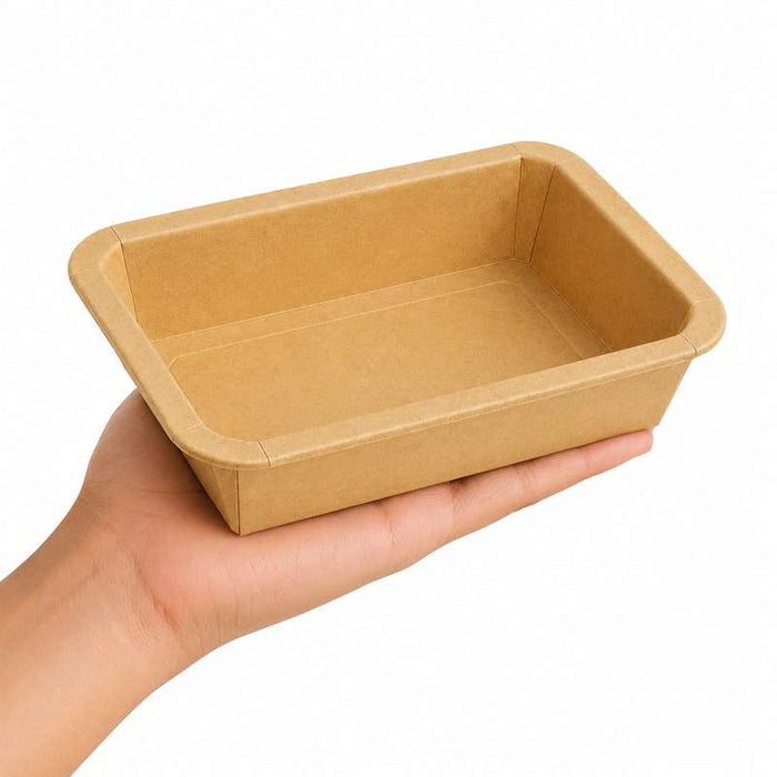 Barquette carton brun scellable GN 1/8 160x130mm H45mm 520ml - 300Pcs