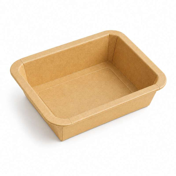 Barquette carton brun scellable GN 1/8 160x130mm H45mm 520ml - 300Pcs