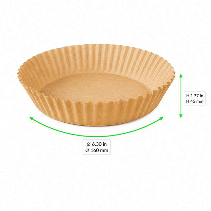 Moule à friture rond kraft sans trous  H45mm-2400Pcs