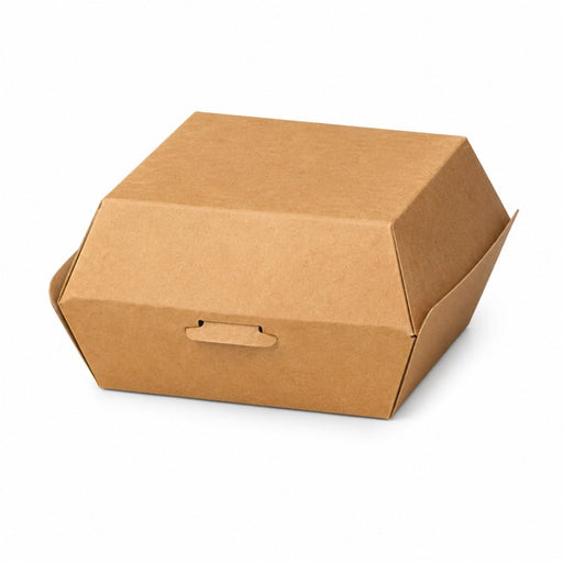 Boite burger carton kraft brun  130x120mm H70mm-500Pcs