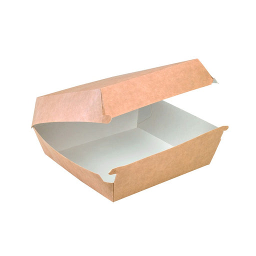 Boite burger carton kraft brun  190x180mm H75mm-400Pcs