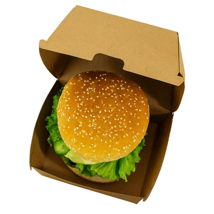 Boîte burger carton kraft brun 150x135mm H80mm-500Pcs