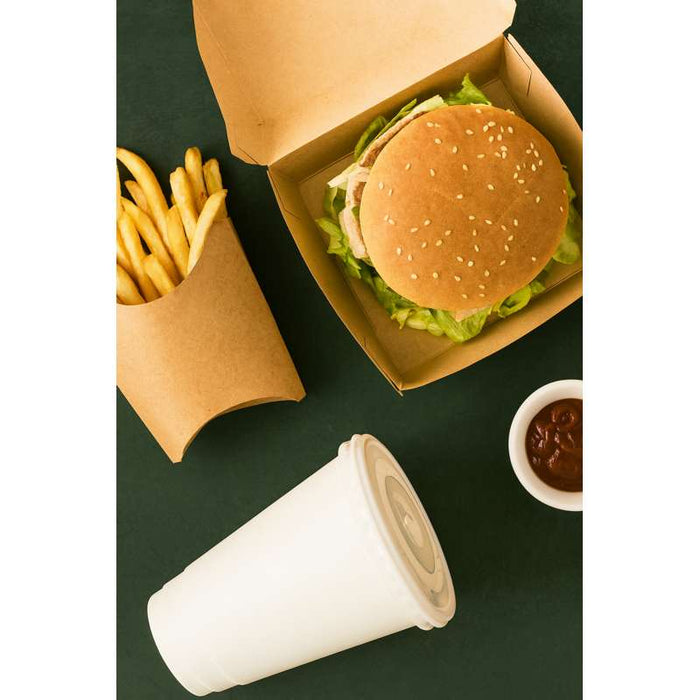 Boîte burger carton kraft brun 150x135mm H80mm-500Pcs