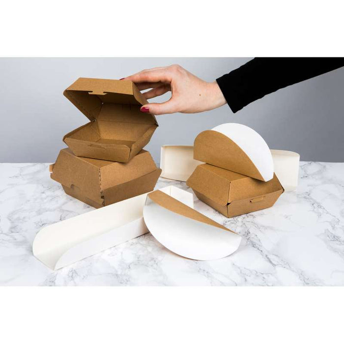 Boite burger carton kraft brun  75x75mm H50mm-500Pcs