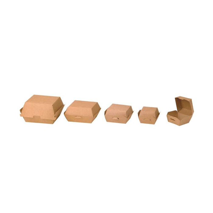 Boite burger carton kraft brun  75x75mm H50mm-500Pcs