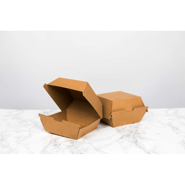 Mini boîte à hamburger en carton kraft 95x95mm H50mm - 450Pcs