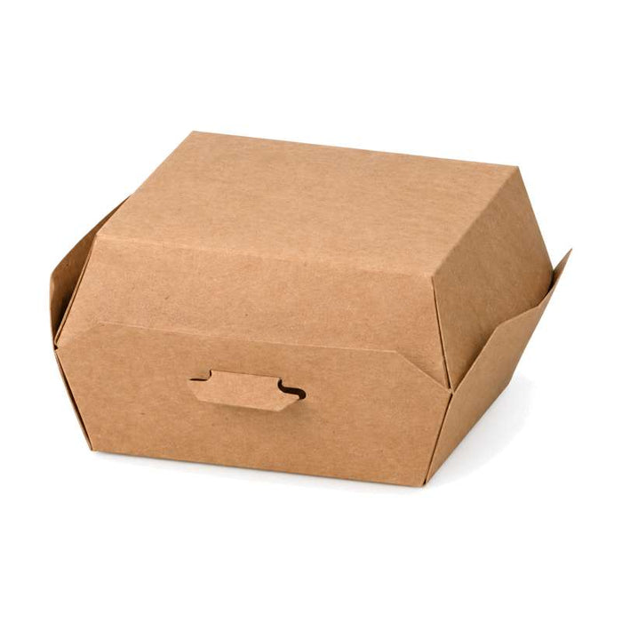 Mini boîte à hamburger en carton kraft 95x95mm H50mm - 450Pcs