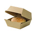 Boite burger carton kraft brun microcannelé  178x155mm H80mm-250Pcs