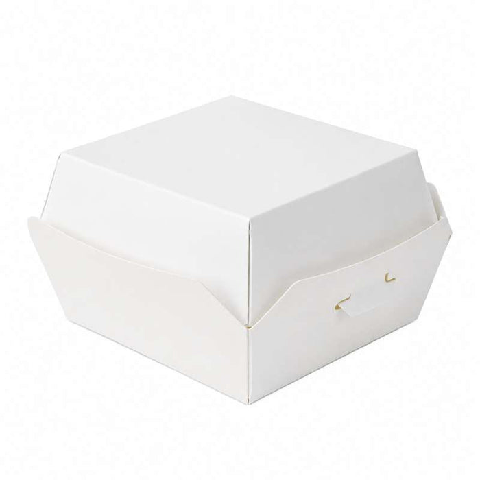 Mini Boite burger en carton blanc  98x95mm H50mm-450Pcs