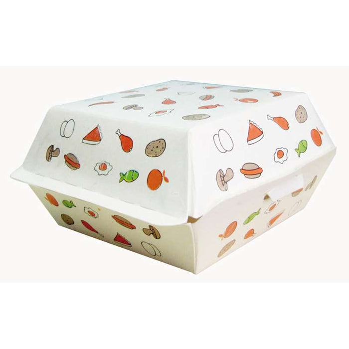 Boite burger carton imprimé 135x125mm H65mm-500Pcs