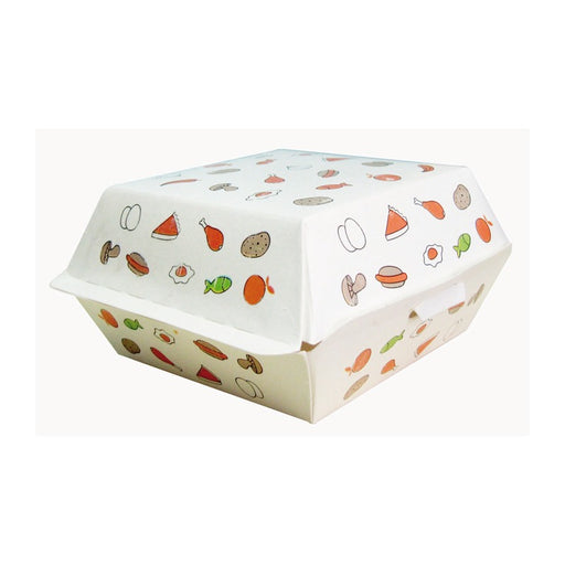 Boite burger carton imprimé 135x125mm H65mm-500Pcs