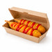 Boîte hot dog carton kraft brun microcannelé 208x75mm H70mm-200Pcs
