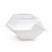 Assiette rectangulaire blanche en pulpe  130x85mm H28mm 150ml-500Pcs