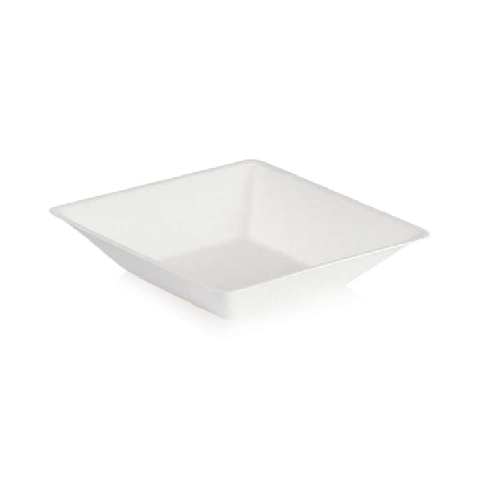 Assiette carrée "Eco-Design" blanche en pulpe 130x130mm 250ml - 600Pcs