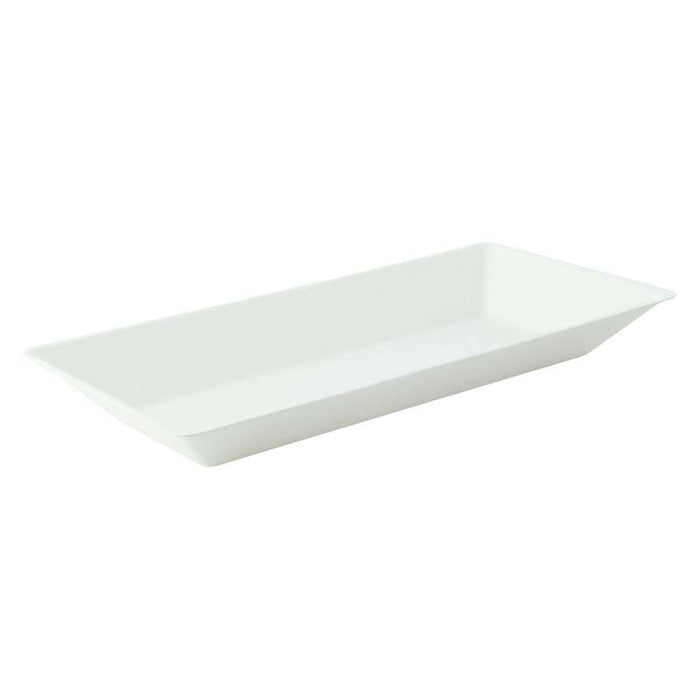 Assiette rectangulaire en pulpe blanche "Eco-Design" 260x130mm 500ml - 500Pcs