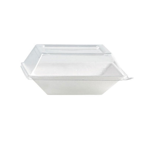 Couvercle dôme rectangulaire transparent en plastique PET  132x132mm H31mm-100Pcs
